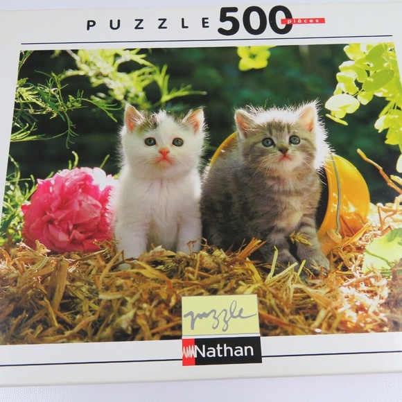 Kittens 500 pc jigsaw puzzle by NATHAN/ RAVENSBURGER (purchased in France) - Picture 2 of 4